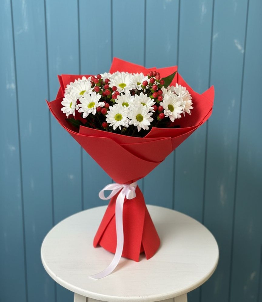 Букет цветов из: Хризантемы в Уптар