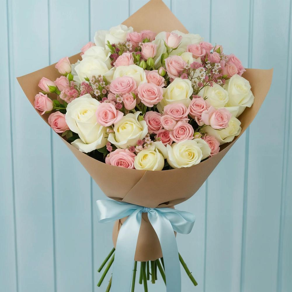 Букет цветов из: Розы в Уптар