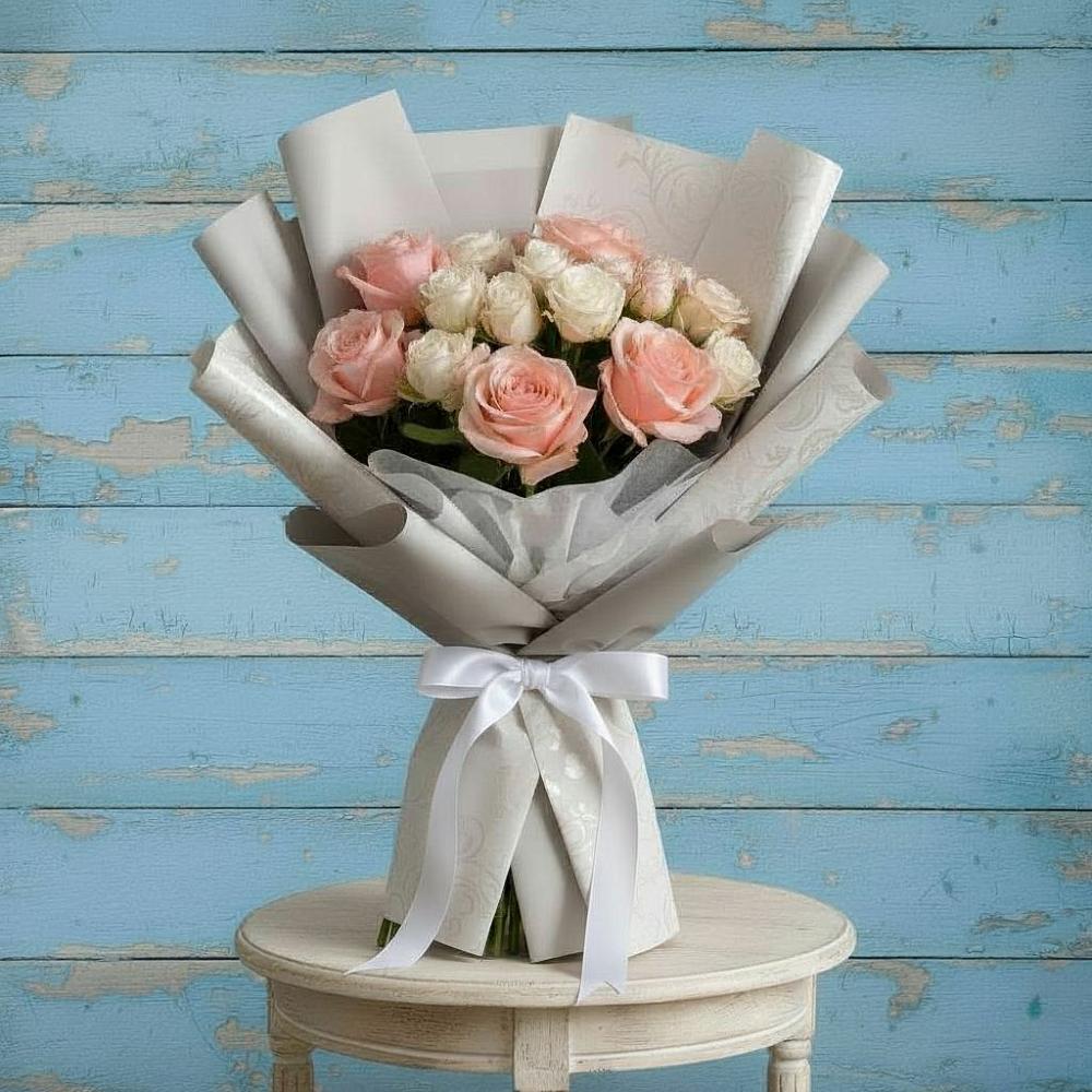 Букет цветов из: Розы в Уптар