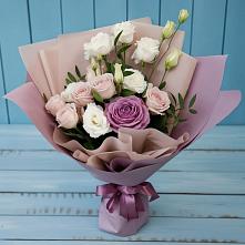 Букет цветов из:  Розы и Лизиантусы #REPLACE_PRED# Уптар