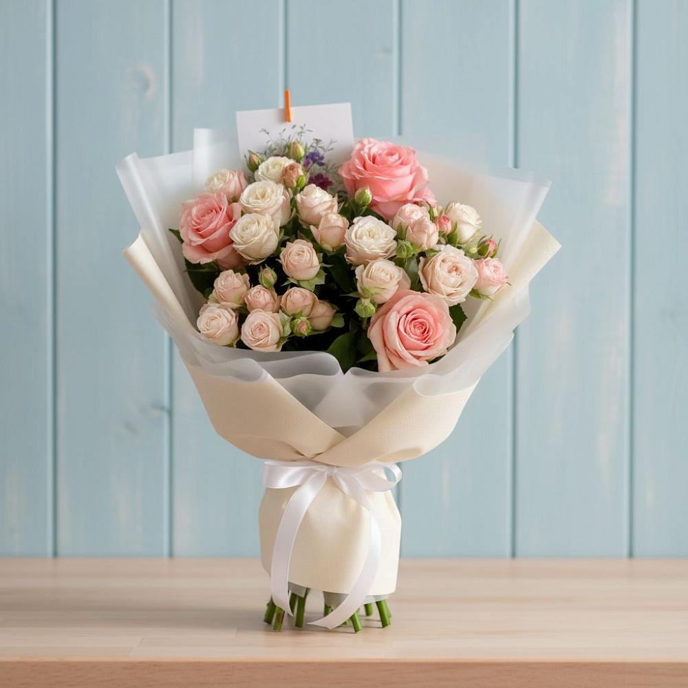 Букет цветов из: Розы в Уптар