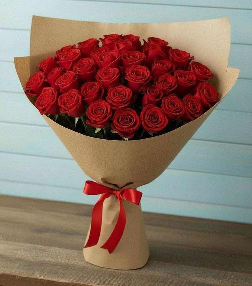 Букет Красные розы Милано в Уптар