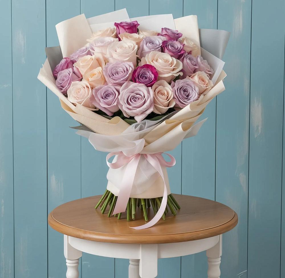 Букет цветов из: Розы в Уптар