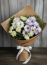 Букет цветов из:  Хризантемы и Розы #REPLACE_PRED# Уптар