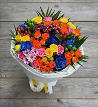 Букет цветов из:  Розы и Хризантемы в Уптар