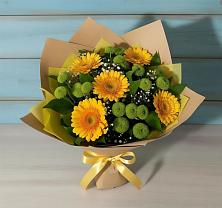 Букет цветов из:  Герберы и Хризантемы #REPLACE_PRED# Уптар