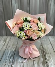 Букет цветов из:  Гвоздики, Розы и Хризантемы в Уптар