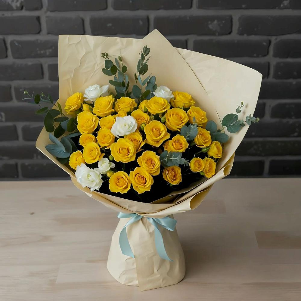 Букет цветов из: Розы в Уптар