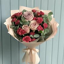 Букет цветов из:  Гвоздики и Розы #REPLACE_PRED# Уптар