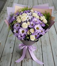 Букет цветов из:  Хризантемы и Розы в Уптар